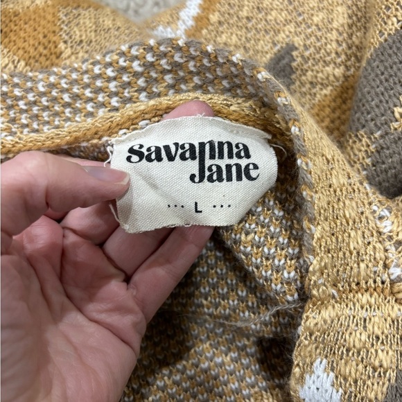 SAVANNA JANE • Women’s Aztec Tribal Relaxed Cardigan Sweater Size Large - Picture 5 of 6